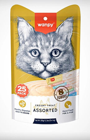 WANPY Karışık Lezzetli Kedi Ödül Maması 14 gr X 25 Adet SK:09.2026