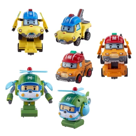 POLI ZR- Robocar Poli Quick Transforming Mini Rescue Deluxe Set