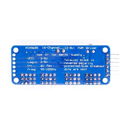 PCA9685 16 Kanal 12 Bit PWM - Servo Motor Sürücü Kontrol Devresi I2C Modülü