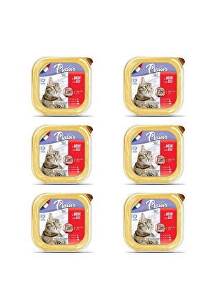 Biftek (Sığır) Etli Pate Kısırlaştırılmış ve Yetişkin Kedi Yaş Maması 100 Gr X 6 Adet