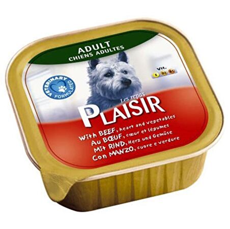 Plaısır Biftekli-Sebzeli Büyük Irk Yetişkin Yaş Köpek Maması 150 gr