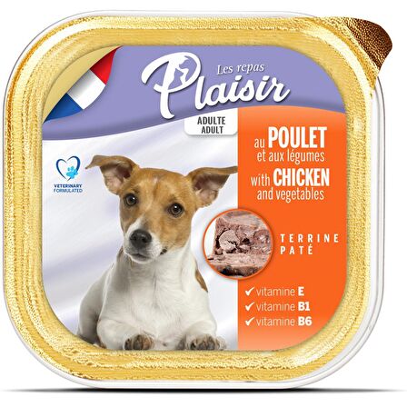 Plaısır Ezme Tavuk Etli Konserve Köpek Maması 150 Gr *#+