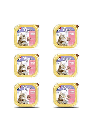 Somon Balıklı Pate Kısırlaştırılmış ve Yetişkin Kedi Yaş Maması 100 Gr x 6 Adet