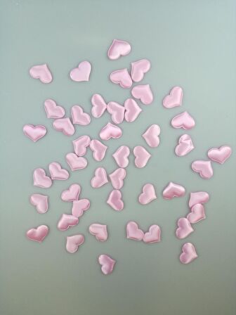 MASA SERPME KONFETİ KALP PEMBE SATEN