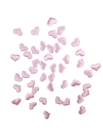 MASA SERPME KONFETİ KALP PEMBE SATEN