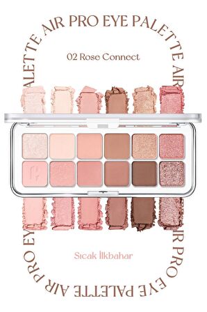 Hafif Dokulu Yoğun Renklere Sahip Göz Farı Paleti Clio Pro Eye Palette Air (02 Rose Connect)