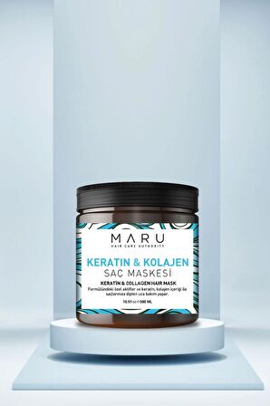 Maru Güçlendirici Onarıcı Keratin & Kolajen Saç Bakım Maskesi 500 ml