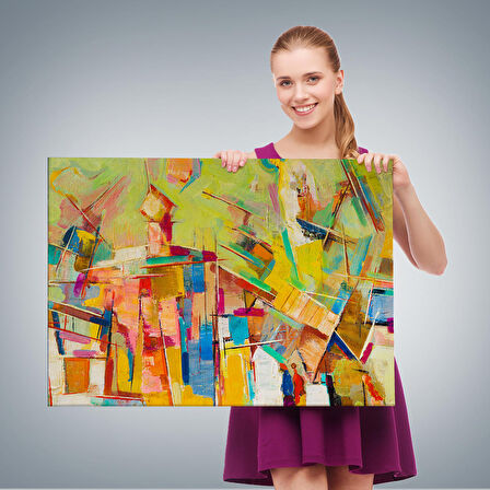 Soyut Yağlıboya Görünüm Dekoratif Kanvas Tablo-3430