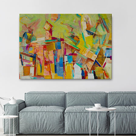 Soyut Yaglıboya Görünüm Dekoratif Kanvas Tablo-3430