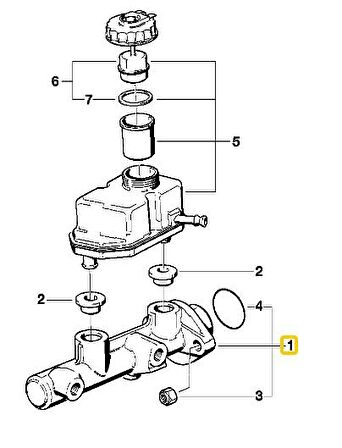 BMW E38 E39 VE E53 TRW ANA FREN MERKEZİ 34311165544