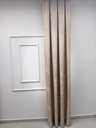 NİVEMESHOME  ÇAĞLA V-5201 KREM  1/3 PİLELİ FON PERDE