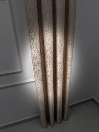 NİVEMESHOME  ÇAĞLA V-5201 KREM  1/3 PİLELİ FON PERDE