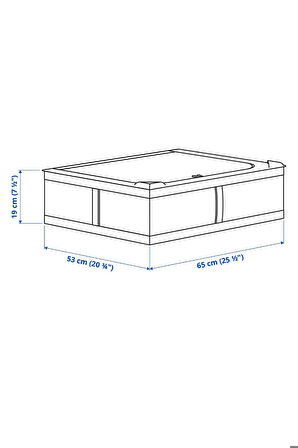 Skubb Hurç, Koyu Gri, 65x53x19 cm Yatak Altı Yastık Çarşaf Nevresim Giysi Saklama Kutusu Hurç Kutu