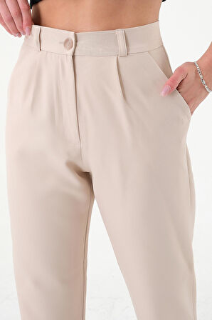 Kadın Taş Dar Kesim Kumaş Pantolon