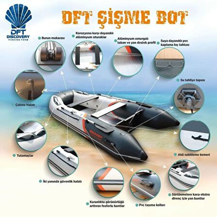 DFT Discovery 390 Alüminyum Katlanır Tabanlı Şişme Bot