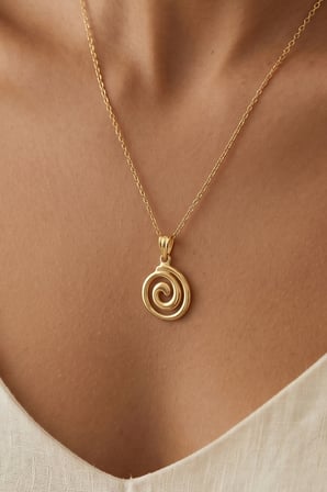 Gold Döngü Kolye 45cm