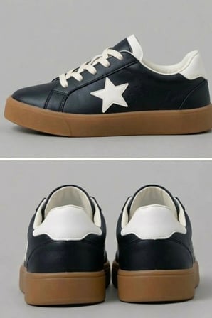 Çocuk Esnek Sneaker Siyah/Beyaz