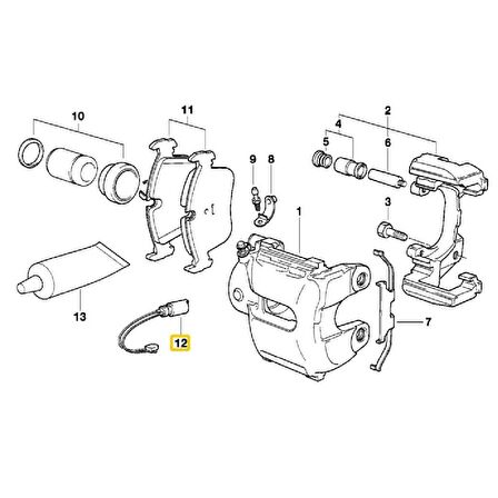 BMW E46 VE E85 ÖN FREN BALATA SENSÖRÜ OEM NO 34351164371