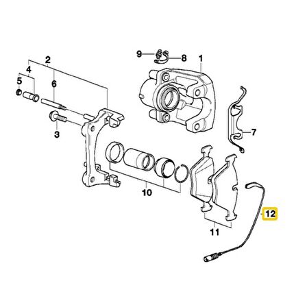 BMW E46 ARKA FREN BALATA SENSÖRÜ OEM NO 34351164372