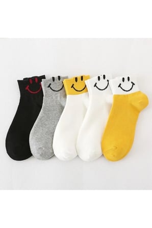Unisex 5'li Pofudy Neşeli Karakterler Çorap Seti