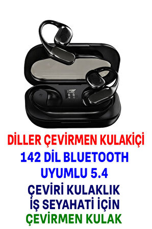 QASUL Çevirmen Kulak içi 142 Dil Bluetooth Uyumlu 5.4 Çeviri Kulaklık İş Seyahati için Çevirmen Kulak