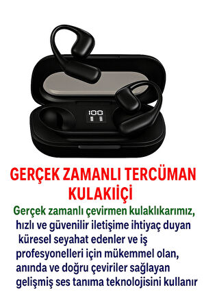 QASUL Çevirmen Kulak içi 142 Dil Bluetooth Uyumlu 5.4 Çeviri Kulaklık İş Seyahati için Çevirmen Kulak