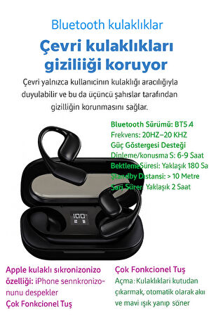 QASUL Çevirmen Kulak içi 142 Dil Bluetooth Uyumlu 5.4 Çeviri Kulaklık İş Seyahati için Çevirmen Kulak