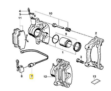 BMW E30 VE Z1 ÖN FREN BALATA SENSÖRÜ 34359058889