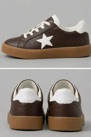 Çocuk Esnek Sneaker Kahverengi/Beyaz