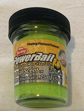 BERKLEY POWERBAİT 52218 GARLIC ALABALIK HAMURU (SARIMSAK KOKULU) FOSFOR YEŞİLİ