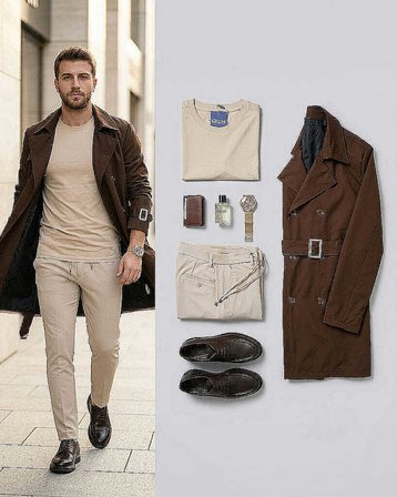 Beystil Erkek Krem Slim Fit Casual Jogger Pantolon