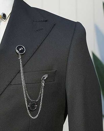 Beystil Oscar Slim Fit Siyah Kruvaze Takım Elbise Nikol