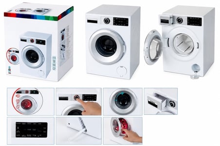 9213 Oyuncak Sesli Işıklı Çamaşır Makinesi adet fiyatıdır