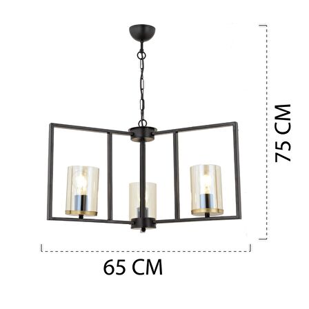 Peaia 3 Lü Modern Spor MutfakRetro Salon Avize 