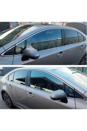 Toyota Corolla Uyumlu 2020 Üzeri Krom Cam Çıtası (ALT KISIM) 8 Parça Paslanmaz Çelik