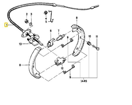 BMW E21 323İ EL FREN TELİ OEM NO 34411120189