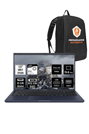 ASUS Expertbook B1 i7 1255U 8GB RAM 512GB SSD 15.6" FHD FDOS Taşınabilir Bilgisayar & PER4 ÇANTA