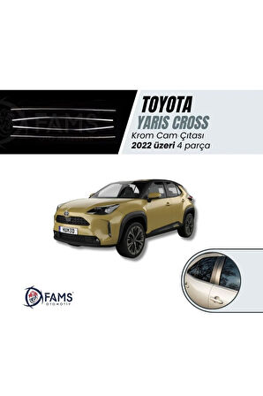 Toyota Yaris Cross Uyumlu 2022 üzeri Cam Çıtası 4 Parça Paslanmaz Çelik