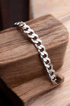 925 Ayar Gümüş 6.5 mm Gurmet Modeli Erkek Gümüş Bileklik