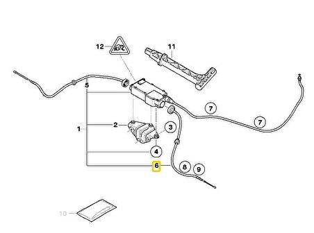 BMW E70 E70LCI VE E71 EL FREN TELİ ARKA SAĞ 34436772104