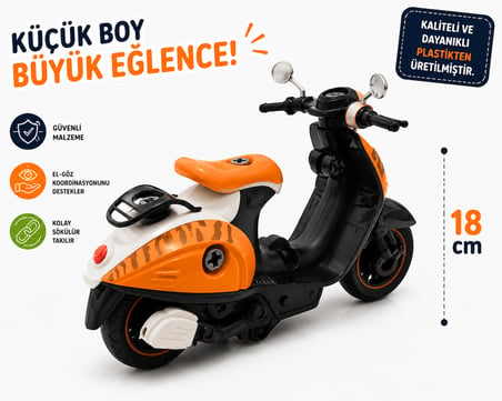 18 cm klasik Oyuncak Scooter motor