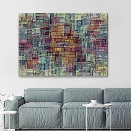 Soyut Yağlıboya Görünüm Dekoratif Kanvas Tablo-3446