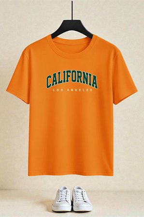 Unisex Californıa Tasarım Tshirt
