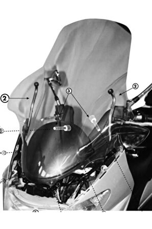 D156kıt Suzukı Burgman An 250-400 (98-02) Rüzgar Siperlik Bağlantısı