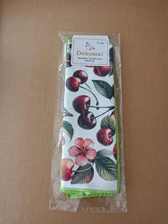 MİCROFİBER TEMİZLİK BEZİ 40X50 CM 2 ADET (BİR ADET BASKILI BİR ADET NATUREL)