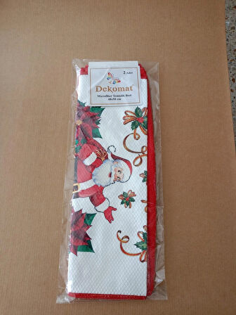 MİCROFİBER TEMİZLİK BEZİ 40X50 CM 2 ADET (BİR ADET BASKILI BİR ADET NATUREL)