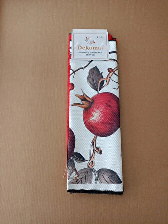 MİCROFİBER TEMİZLİK BEZİ 40X50 CM 2 ADET (BİR ADET BASKILI BİR ADET NATUREL)