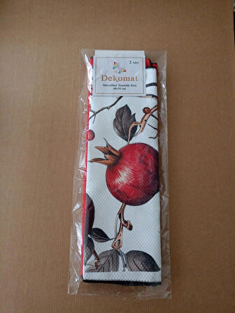 MİCROFİBER TEMİZLİK BEZİ 40X50 CM 2 ADET (BİR ADET BASKILI BİR ADET NATUREL)