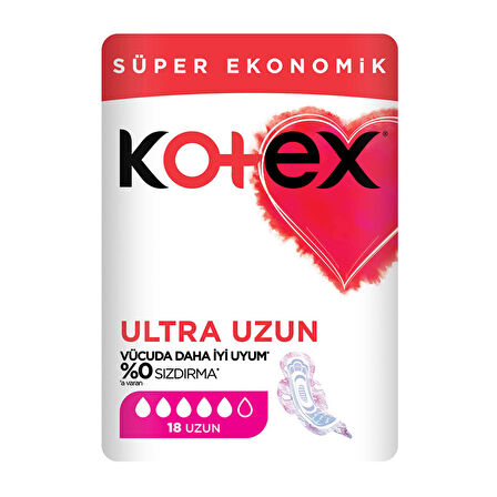 Kotex Ultra Normal - Uzun - Gece 6 lı Karma Paket