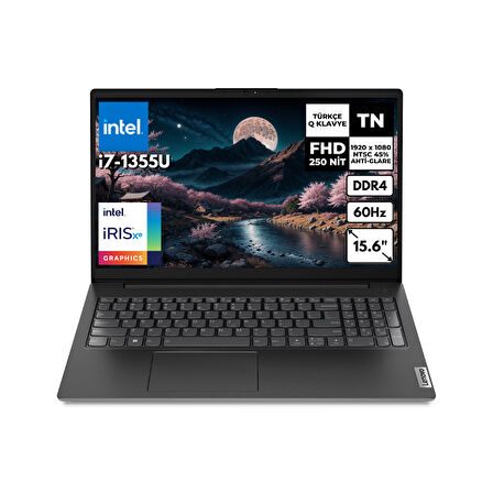 Lenovo V15 G4 i7-1355U 40GB 256 GB SSD Iris Xe Graphics 15.6" FHD Windows 10 Home Notebook 83A100GPTRHMF80